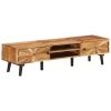 TV Stand 57.1"x13.8"x13.8" Solid Wood Acacia