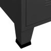 Industrial TV Stand Black 41.3"x13.8"x16.5" Metal