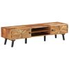 TV Stand 57.1"x13.8"x13.8" Solid Wood Acacia