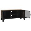 TV Stand Rustic Brown 41.3"x14.2"x18.5" Metal and MDF