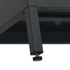 TV Stand Black 41.3"x13.8"x20.5" Steel and Glass