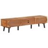 TV Stand 57.1"x13.8"x13.8" Solid Wood Acacia