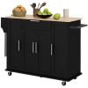 Kitchen Cart/Storage cabinet -Black