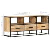 TV Stand 43.3"x11.8"x17.7" Rough Mango Wood