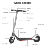 500W Electric balance scooter.  30 km/h speed LCD instrument, portable folding load 120kg climb 18° range 35km LED lighting