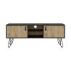 Tv Stand B Magness, Living Room, Black / Macadamia