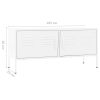 TV Stand White 41.3"x13.8"x19.7" Steel