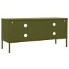 TV Stand Olive Green 41.3"x13.8"x19.7" Steel